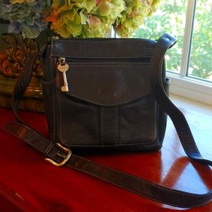Fossil Pebbled Leather Shoulder/' cross body Bag